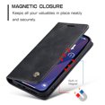 thumbnail image 4 of Dteck Wallet Case for iPhone 15 Plus, Handmade Retro Durable Soft PU Leather Magnetic Closure Flip Anti-Fall Shockproof Case with Kickstand and Card Slots Protective Cover for iPhone 15 Plus, Black, 4 of 5