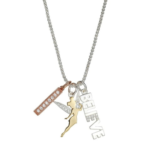 Disney Tinkerbell Jewelry - Disney Tri Tone Tinker Bell Believe Necklace Tri tone