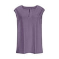 thumbnail image 4 of Giftesty Tank Tops for Women Clearance Plus Size Tops for Women Sexy V-Neck Blouse Solid Casual Loose Summer Sleeveless Blouse, 4 of 4