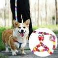 thumbnail image 3 of Flmtop Traction Rope Set Metal Buckle Pet Accessories Polyester Double-sided Printing Harness Traction Rope Set for Walking Multicolor, 3 of 9