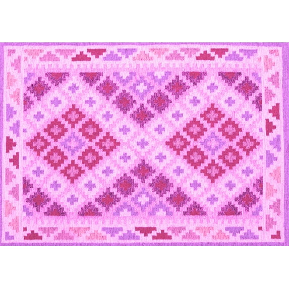 Ahgly Company Indoor Rectangle Southwestern Pink Country Area Rugs, 2' x 3'