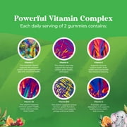 Plant Based Kids Multivitamin Gummies - Multivitamin for Kids Immune Support with Vitamins A, C, D3, E, B6 & B12, Zinc & Iodine - Children's Vitamins Chewable Formula for Strong Health - 90 Count