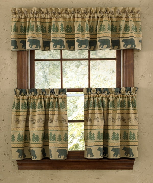 Window Curtain Valance Layered Lined Cedarberry  by Park Designs 