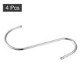 thumbnail image 3 of Uxcell S Hooks 4.53inches Stainless Steel Hanger for Hanging, Silver Tone 4Pack, 3 of 6