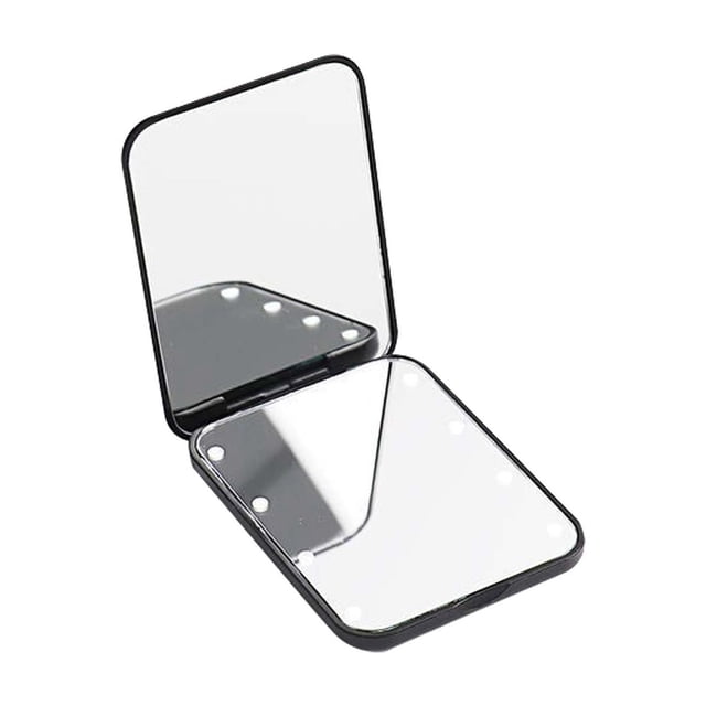 Pocket 2x Magnification LED Compact Travel Cosmetic with Wallet Light for Makeup and Portable