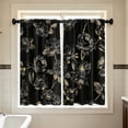 thumbnail image 6 of 1 Pair 2D Printed Kitchen Short Curtain Panels Washable Easy Install Window Drapes, Decorative Patterned Small Window Curtains For Kitchen Bedroom Bathroom, Light Filtering Short Window Treatments, 6 of 6