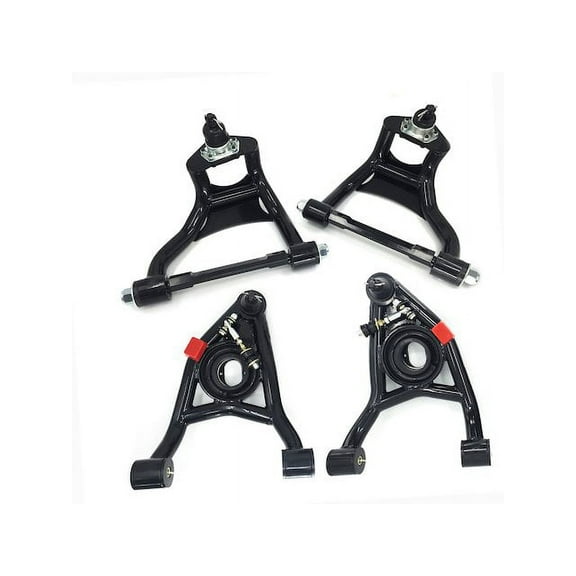 Front Upper and Lower Tubular Control Arm Upgrade Kit - 4 Piece - Compatible with 1964 - 1971 Oldsmobile 442 1965 1966 1967 1968 1969 1970