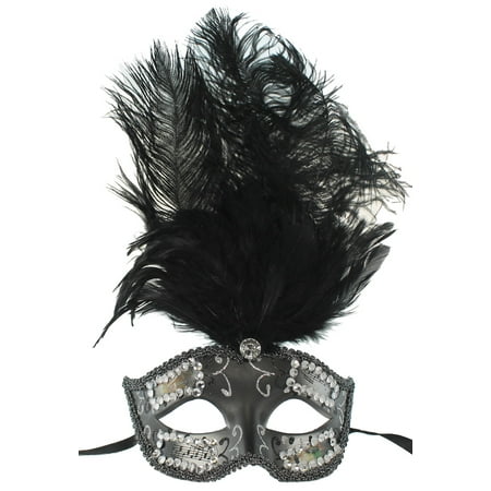 Gold Venetian Feather Mask - FEATHERED VENETIAN MASK - Mardi Gras - MASQUERADE PARTY