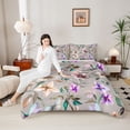 thumbnail image 4 of Castle Fairy Gradient Hummingbird Queen Comforter Set,Flowers Bedding Comforter Set, 4 of 8
