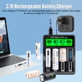 thumbnail image 6 of 4 Slots CR123A Battery Charger, LCD Eye Protection Screen 3.7V Rechargeable Battery Charger with USB-C Double Input, for 3.7V Li-ion 16350 14500 16340 10440 14430 16500 Rechargeable Batteries, 6 of 7