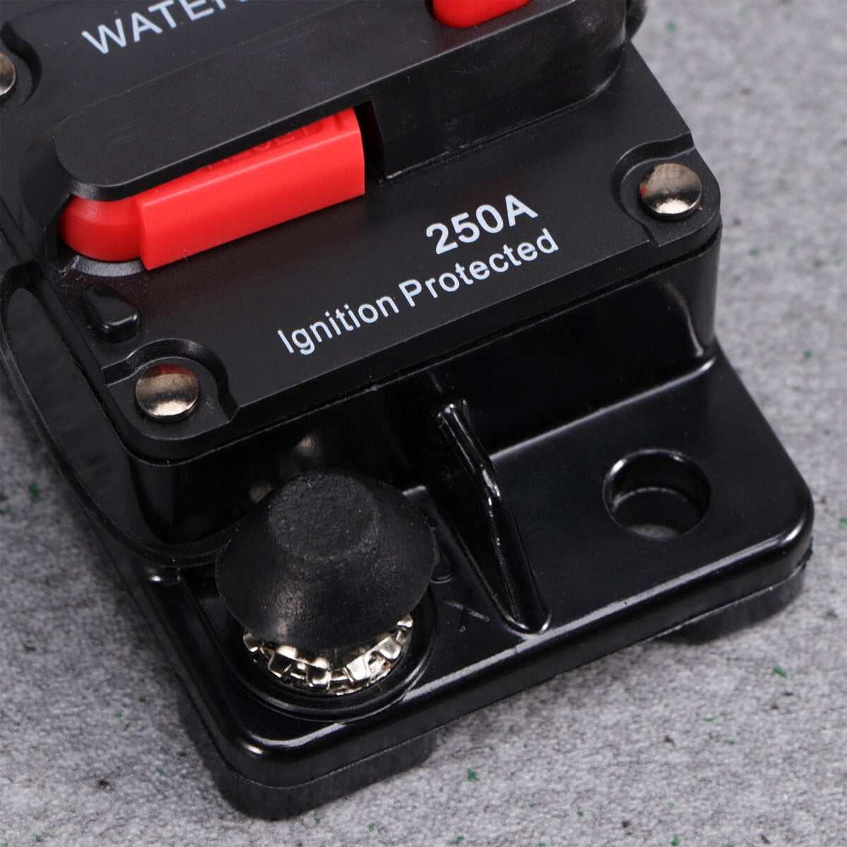 WHAMVOX 250A Waterproof High Amp Manual Reset Dual Circuit Breaker with (Black)