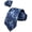Floral Blue, variant on Black Ties for Men Plaid Checkered Tie with Handkerchief Set Classic Business Formal Neckties