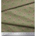 thumbnail image 3 of Soimoi Tissu Poly Georgette Feuilles & Floral Imprimé Artistique 1 Yard 52 Pouces de Large, 3 of 5