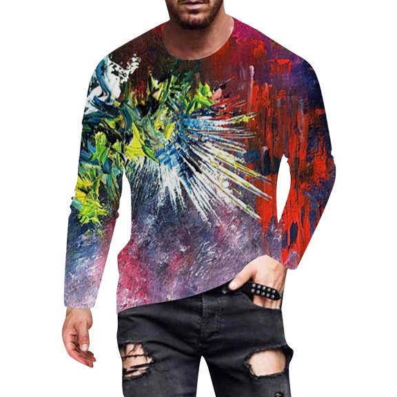 Ketyyh-chn99 T Shirts for Men Sport Men's Long-Sleeve T-Shirt Pack, Cool DRI Moisture-Wicking Performance