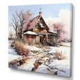 thumbnail image 2 of Designart "Winter Charm Of The Barn" Barn Canvas Wall Art, 2 of 7