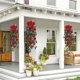 thumbnail image 5 of Flores colgantes Plantas colgantes artificiales Plantas colgantes de vid de rosas artificiales Flor artificial para la habitación del hogar (rojo), 5 of 5