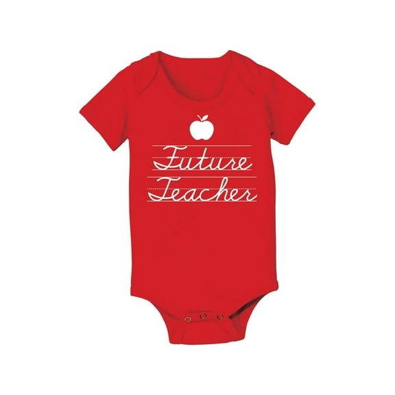 Instant Message - Future Teacher, Apple - Infant One Piece