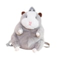 thumbnail image 4 of Mochila de peluche de conejillo de indias, creativa y divertida bolsa de viaje hecha a mano para niños al aire libre. Gris, 4 of 9