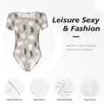 thumbnail image 4 of Balery winter Snowflake beer Body de cuello redondo de manga corta para mujer Tops de manga corta Tops básicos-Medium, 4 of 7