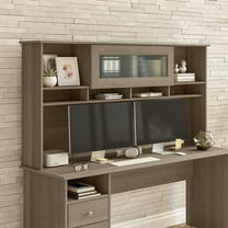 Bush Furniture Cabot 72W Desk Hutch in Ash Gray