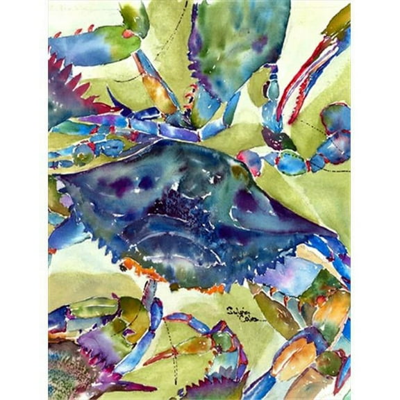 28 x 40 In. Crab All Over Flag Canvas, House Size