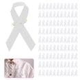 thumbnail image 1 of Hearth & Gear 100pcs Cancer Awareness Brooch Lapel Pins White Ribbon Lapel Pins White Ribbon Brooch Prevention Micro Badge Clothing Clutch Back Locking Pin Backs Pin Backings Locking Initial Brooch, 1 of 5