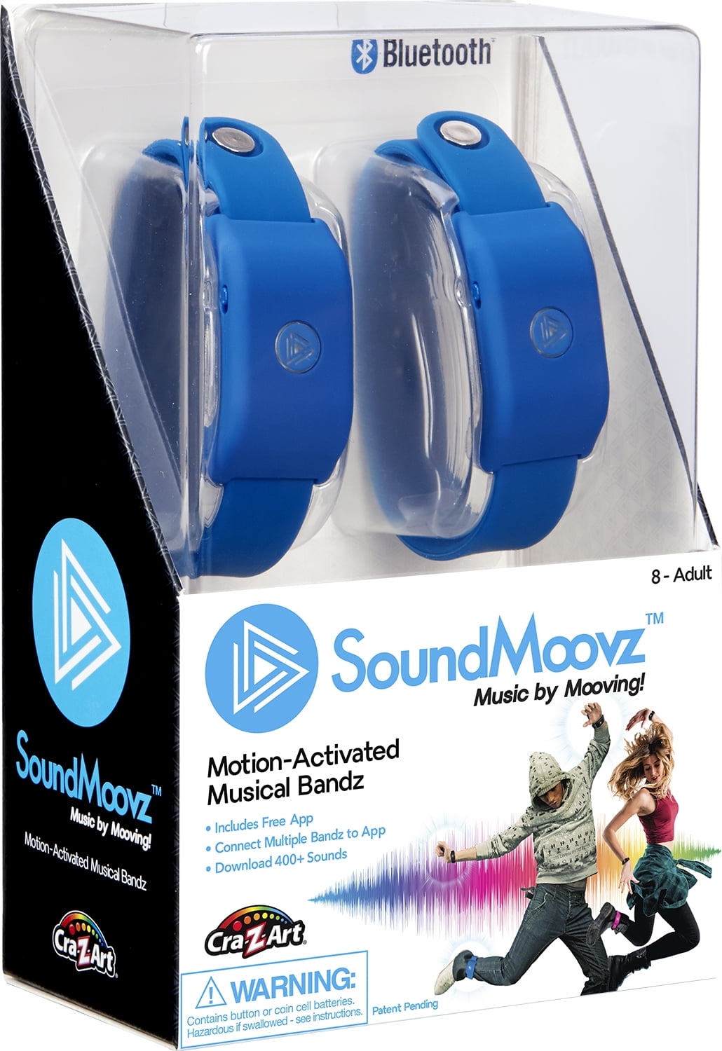 SoundMoovz Motion-Activated Muzical Bandz Blue Dispatched From UK 