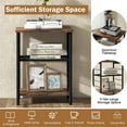 thumbnail image 6 of Costway 2 PCS 3-Tier Side End Table with Adjustable Mesh Shelf Narrow Nightstand, 6 of 10
