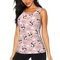 thumbnail image 2 of Picia Panda Flying in the Sky (2) Pattern Women's Workout Tank Top,Breathable Activewear,Slim Fit Athletic Top,Versatile Workout Moisture-wicking top-Large, 2 of 9