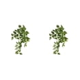 thumbnail image 2 of QualitChoice Fake Plants Artificial Plant Flower Simulation Leaf Hanging Wedding Photography Rattan Indoor Bathroom Balcony Green 2PCS, 2 of 6