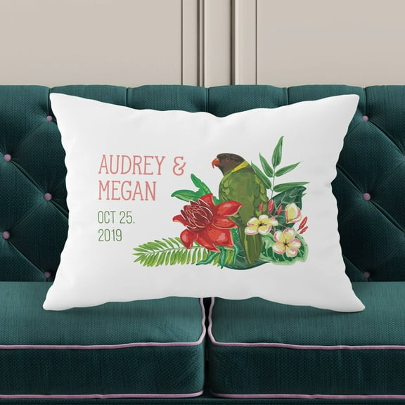 Personalized Wedding Pillow Case for Him and Her