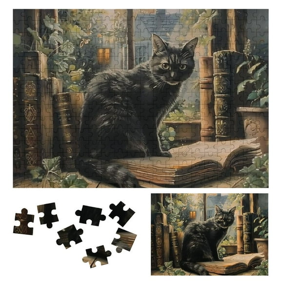 BCIIG Cute Cat Wooden Jigsaw Puzzle - Impossible Wooden Puzzles for Family Friends - Mother's Day Gift 300 PCS