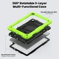 thumbnail image 2 of For Samsung Galaxy Tab A9+/A9 Plus Case 11 inch, 360 Rotating Shockproof Cover with Stand, Screen Protector, Shoulder Strap (2023, SM-X210/X216/X218), Lime, 2 of 7