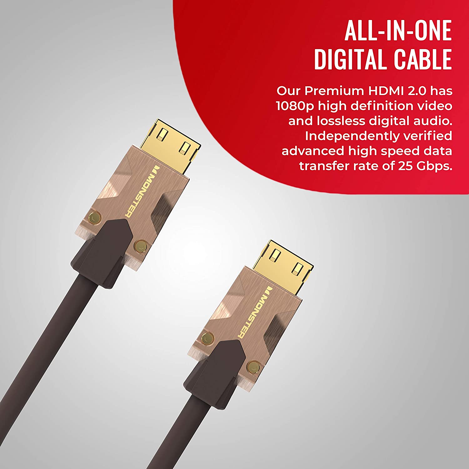 Monster M-Series 2000 Premium HDMI Cable 4K 60Hz, 22.5Gbps, 3M