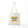 thumbnail image 6 of CafePress - Rainbow Funny Face Tote Bag - Unisex Canvas Tote Bag, Beige, 1-Piece, 6 of 7