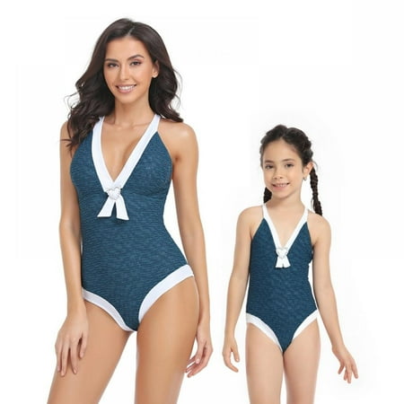 

One Pieces Bikini Set Mother Daughter Swimwear Family Matching Set