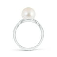 thumbnail image 2 of ANGARA Freshwater Cultured Pearl and Diamond Infinity Ring in 925 Sterling Silver for Women | June Birthstone, Birthday, Anniversary, Jewelry Gift for Women | Pearl Ring, 2 of 7
