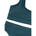 thumbnail image 5 of Coduop High Waisted Bikini Set for Women Two Piece Swimsuit Sporty Bathing Suit, 5 of 6