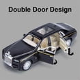 thumbnail image 4 of Modèle Réduit de Voiture Échelle 1:32 Rouleaux Royce Phantom Jouet Portes en Métal Moulé sous Pression Ouverture à Rétrofriction Modèles de Véhicules avec Son et Lumière pour Garçons Cadeaux Enfants Noir, 4 of 6