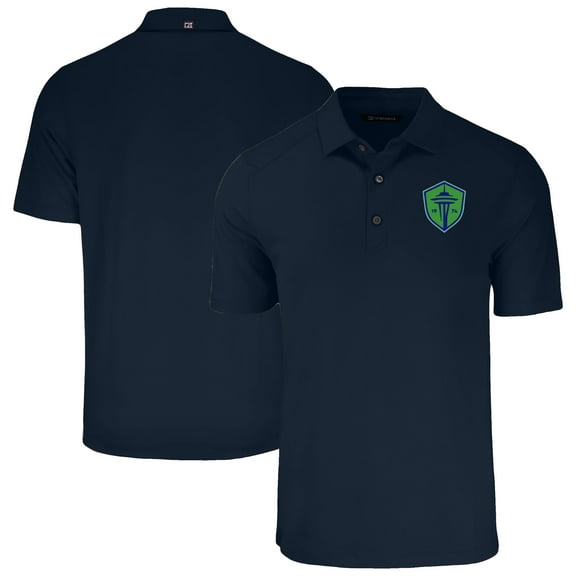 Men's-Cutter & Buck  Navy Seattle Sounders FC Forge Eco Stretch Recycled Polo