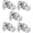 Silver, variant on YIHATA 5 Pack Privacy Doorknobs, Keyless Round Knob Set for Bedroom and Bathroom, Interior Doorknobs, Satin Nickel Finish