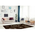 thumbnail image 2 of Linon Rugs Trio Rectangular Area Rug in Chocolate and Spa Blue-8' x 10', 2 of 6