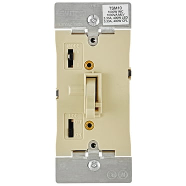 Leviton R08-TSL06-1KT 120V Light Almond Universal Toggle Slide Dimmer