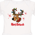 thumbnail image 4 of Inktastic Merry Christmas Reindeer Boys or Girls Long Sleeve Baby Bodysuit, 4 of 5