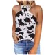 thumbnail image 1 of Tops casuales atractivos del verano sin mangas de las mujeres Tops sin mangas del chaleco sin mangas del cuello halter de la impresión regular Fridja  gh4109, 1 of 8