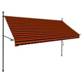 thumbnail image 2 of vidaXL 10' Orange and Brown Retractable Patio Awnings, Waterproof, 2 of 8