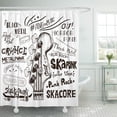 thumbnail image 1 of ABPHQTO Cortina de ducha Sketch Bass Guitar para Rock Festival y Roll Sign 152x180 cm ABPHQTO PKNMT60x72Shower-7179, 1 of 2