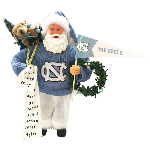 North Carolina Tar Heels 12" Proud Santa