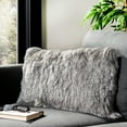 thumbnail image 2 of Safavieh Chic Shag Solid Plush Fur Pillow, 2 of 5