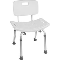 Vaunn Medical Adjustable Shower Chair Seat Bench, White